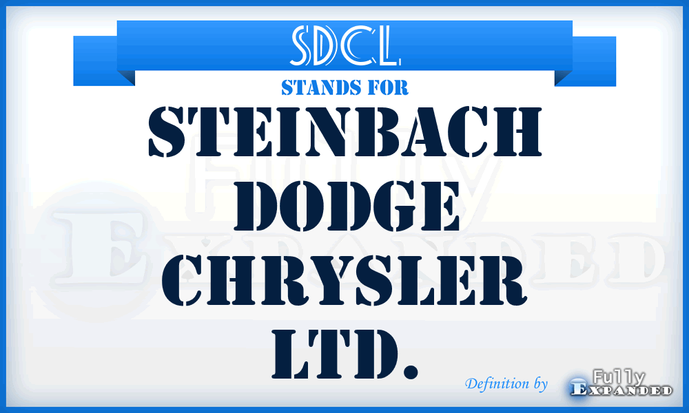 SDCL - Steinbach Dodge Chrysler Ltd.
