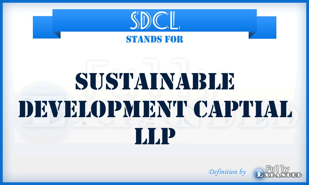 SDCL - Sustainable Development Captial LLP