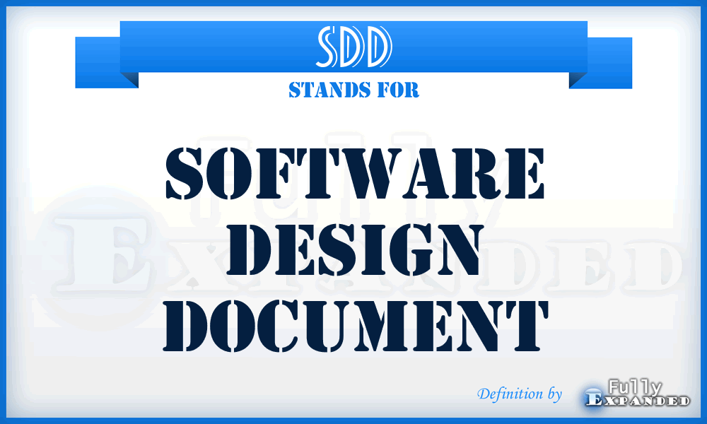 SDD - software design document