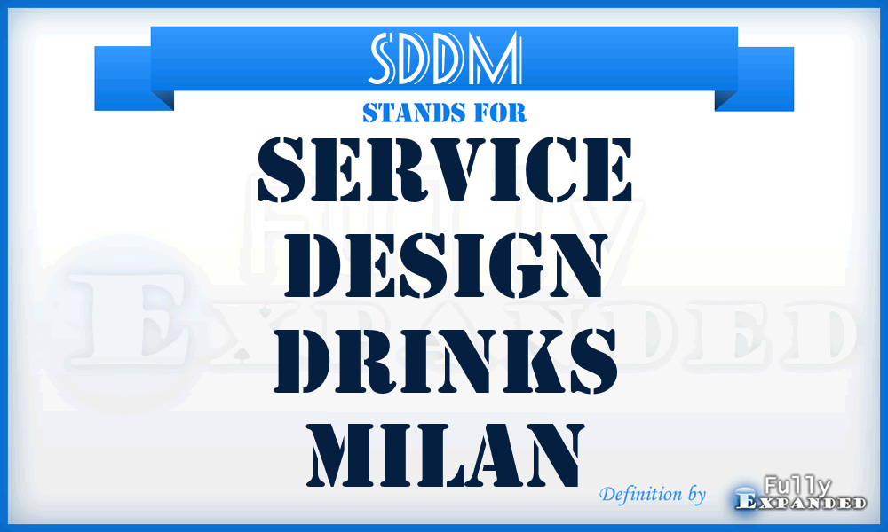 SDDM - Service Design Drinks Milan