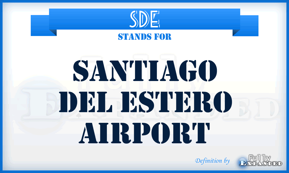 SDE - Santiago Del Estero airport