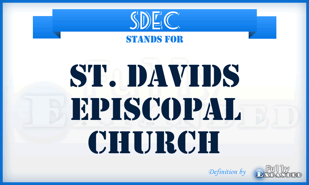 SDEC - St. Davids Episcopal Church