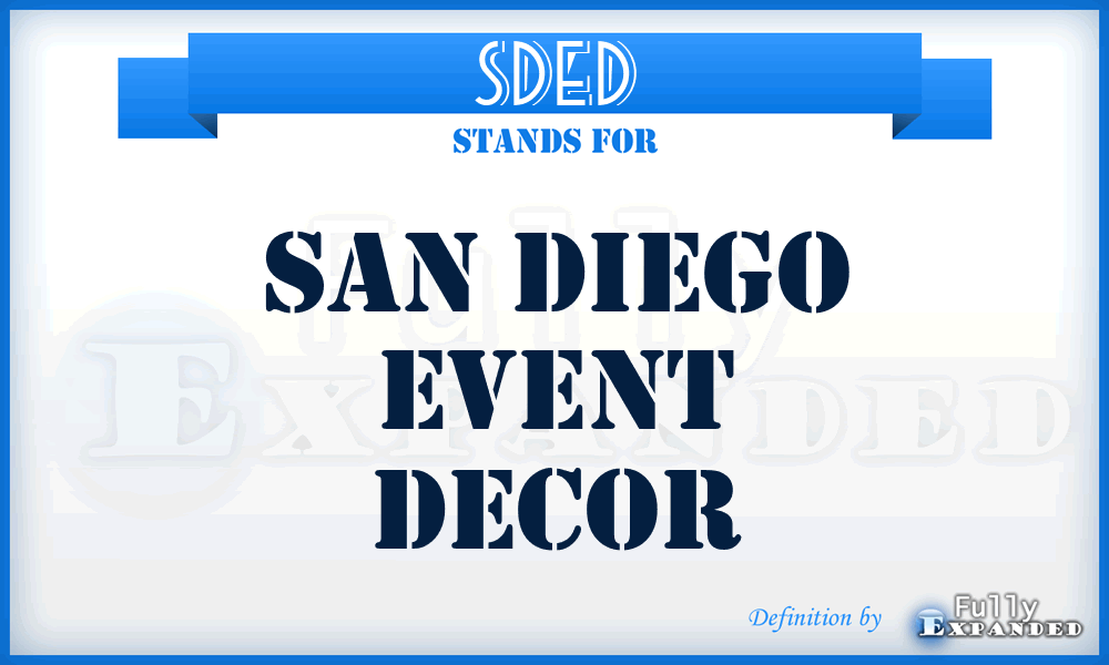 SDED - San Diego Event Decor