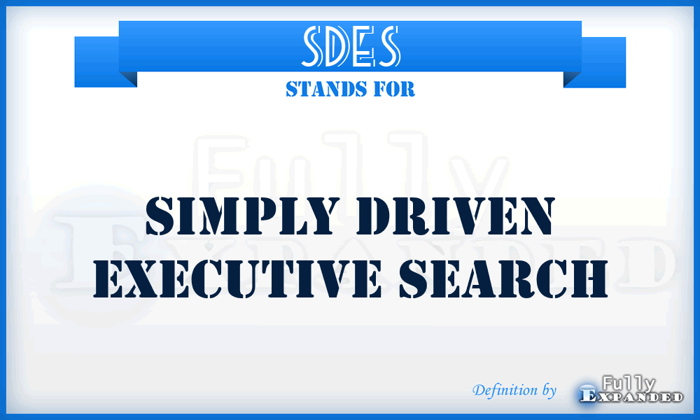 SDES - Simply Driven Executive Search
