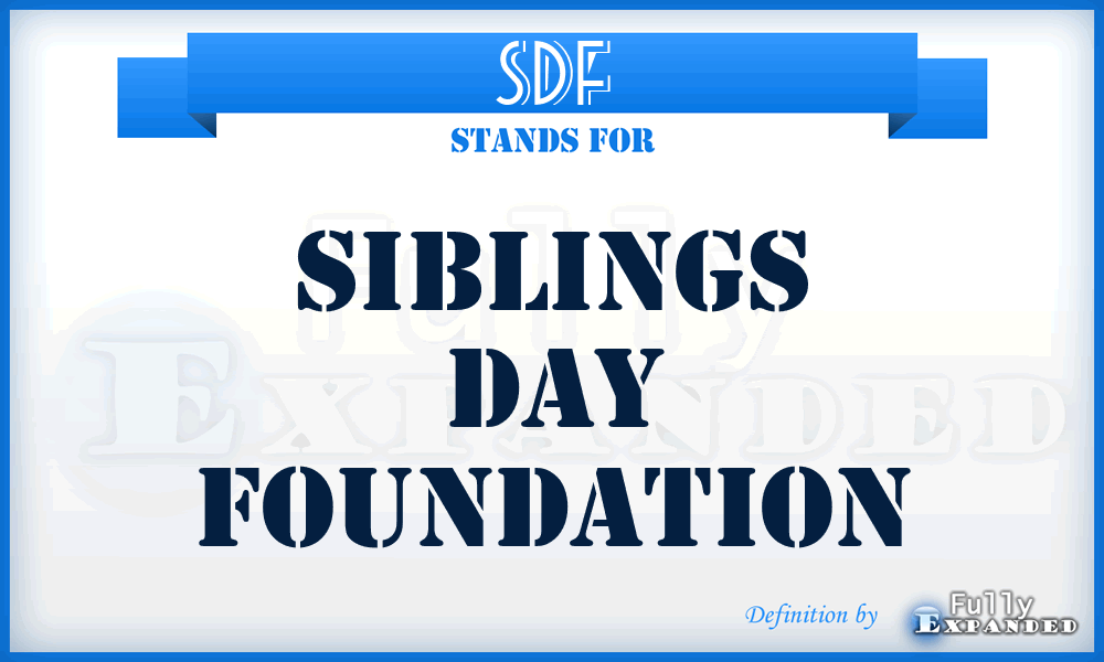 SDF - Siblings Day Foundation