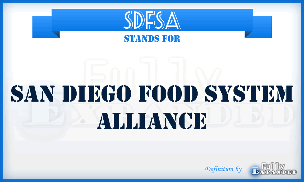 SDFSA - San Diego Food System Alliance