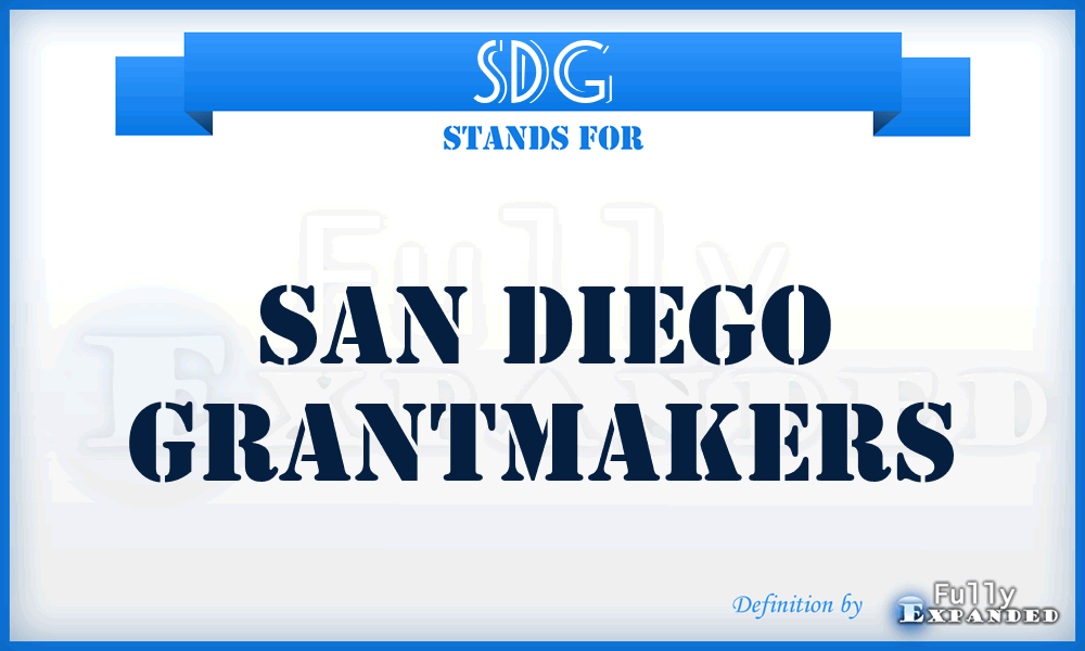 SDG - San Diego Grantmakers
