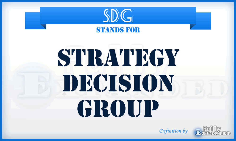 SDG - Strategy Decision Group