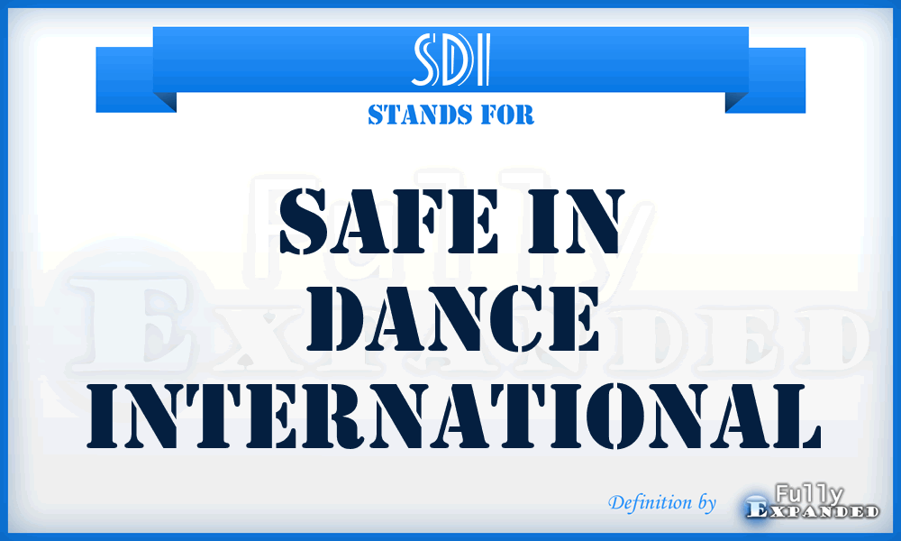 SDI - Safe in Dance International
