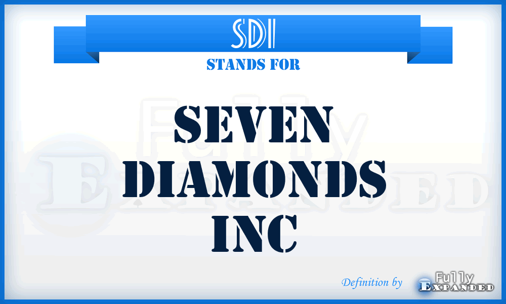 SDI - Seven Diamonds Inc