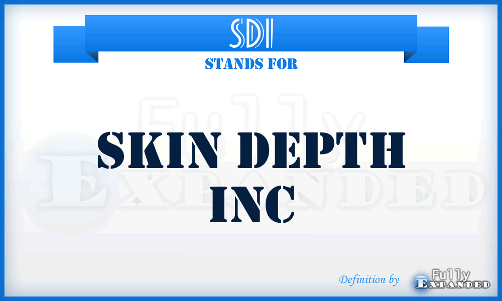 SDI - Skin Depth Inc