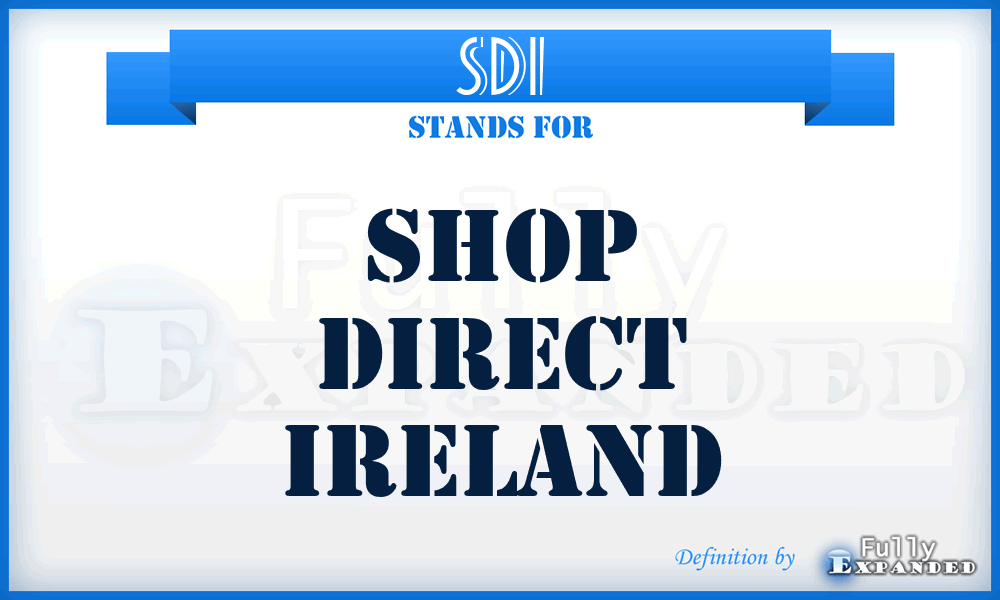 SDI - Shop Direct Ireland