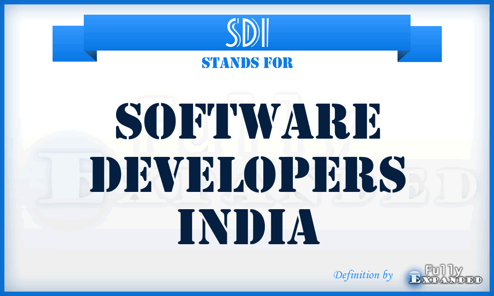 SDI - Software Developers India