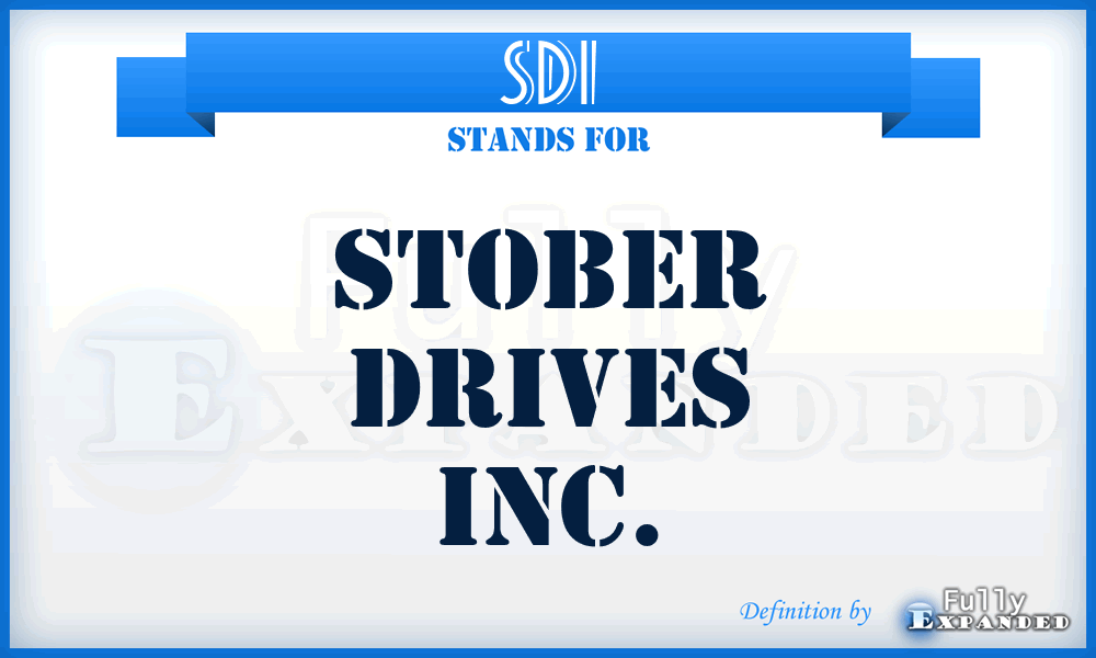 SDI - Stober Drives Inc.