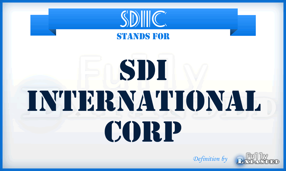 SDIIC - SDI International Corp