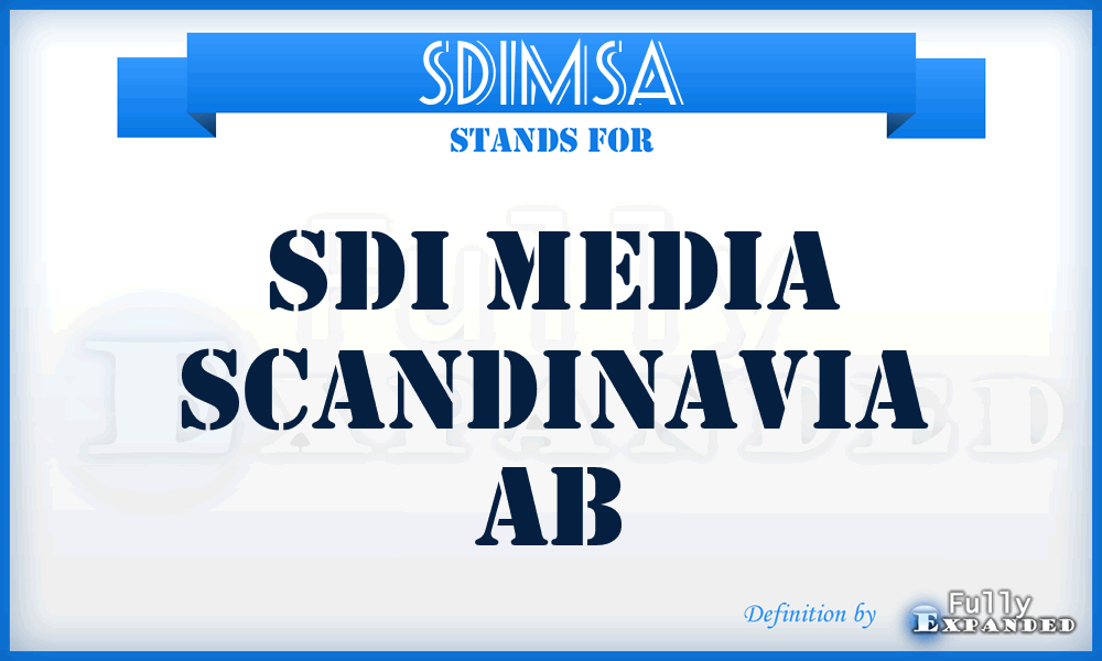 SDIMSA - SDI Media Scandinavia Ab