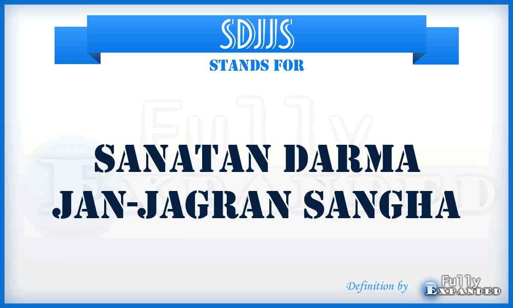 SDJJS - Sanatan Darma Jan-Jagran Sangha