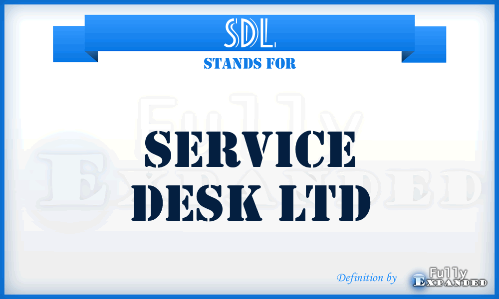 SDL - Service Desk Ltd