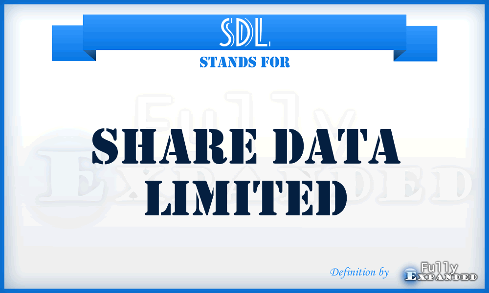 SDL - Share Data Limited