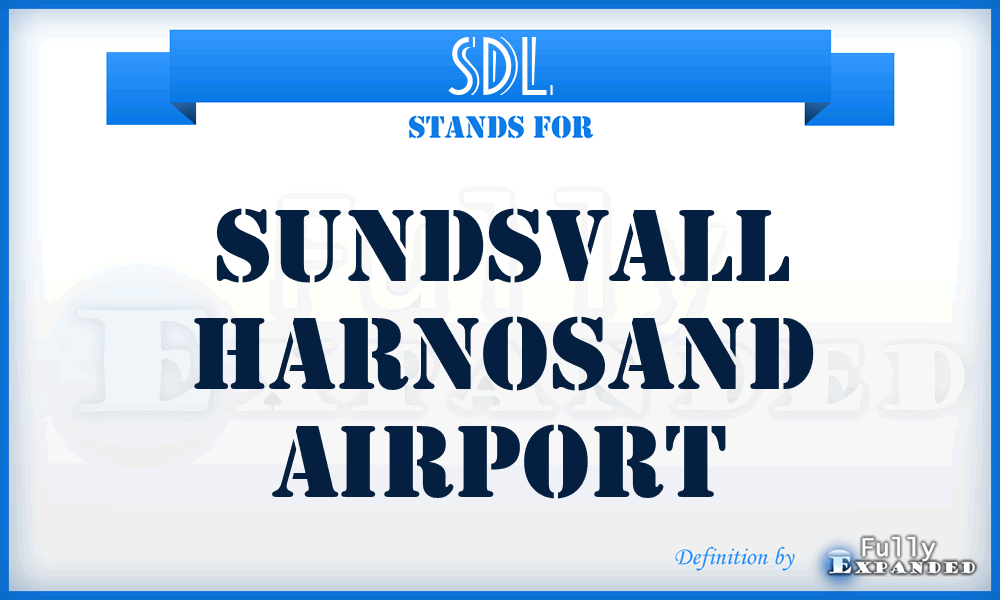 SDL - Sundsvall Harnosand airport