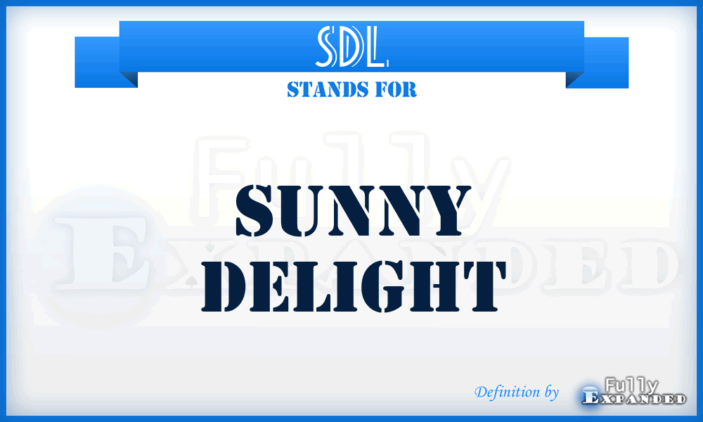 SDL - Sunny DeLight