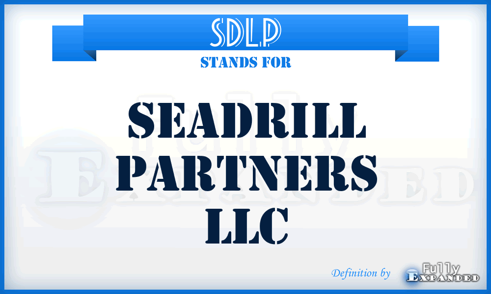SDLP - Seadrill Partners LLC