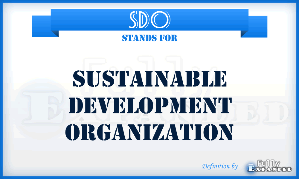 SDO - Sustainable Development Organization