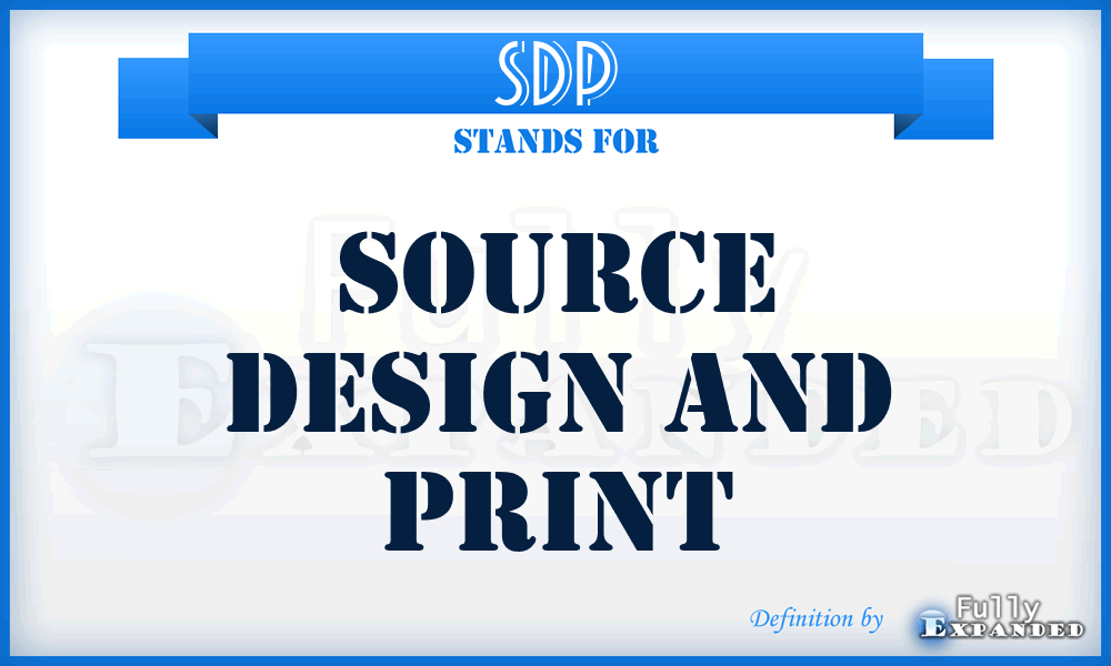 SDP - Source Design and Print