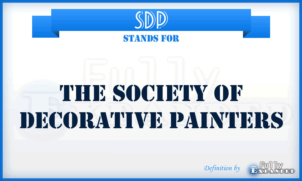 SDP - The Society of Decorative Painters