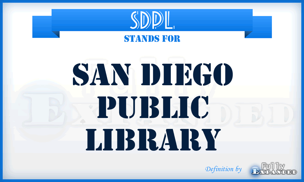 SDPL - San Diego Public Library