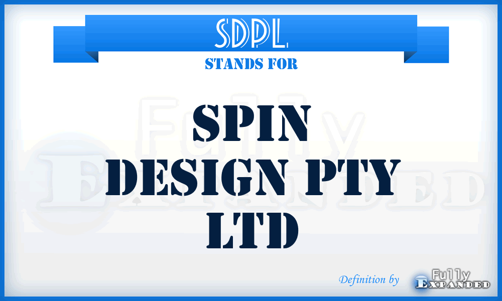 SDPL - Spin Design Pty Ltd