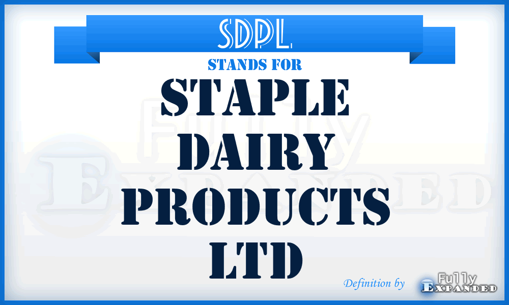 SDPL - Staple Dairy Products Ltd