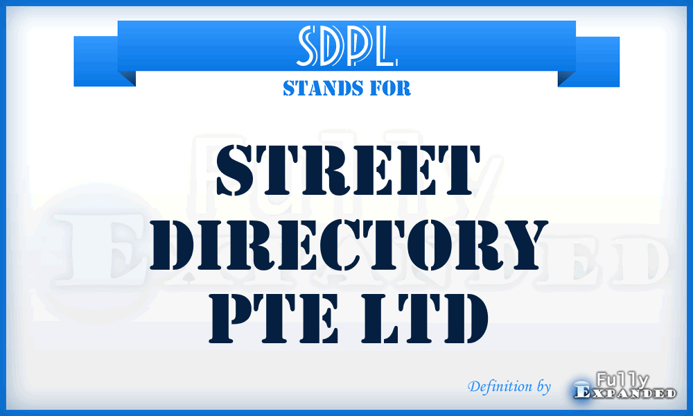 SDPL - Street Directory Pte Ltd