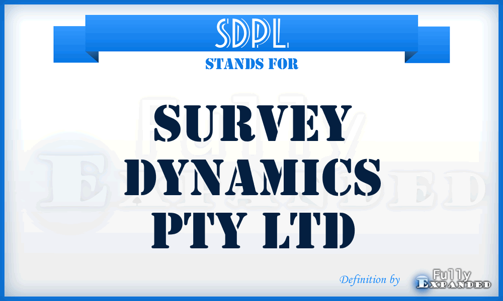 SDPL - Survey Dynamics Pty Ltd