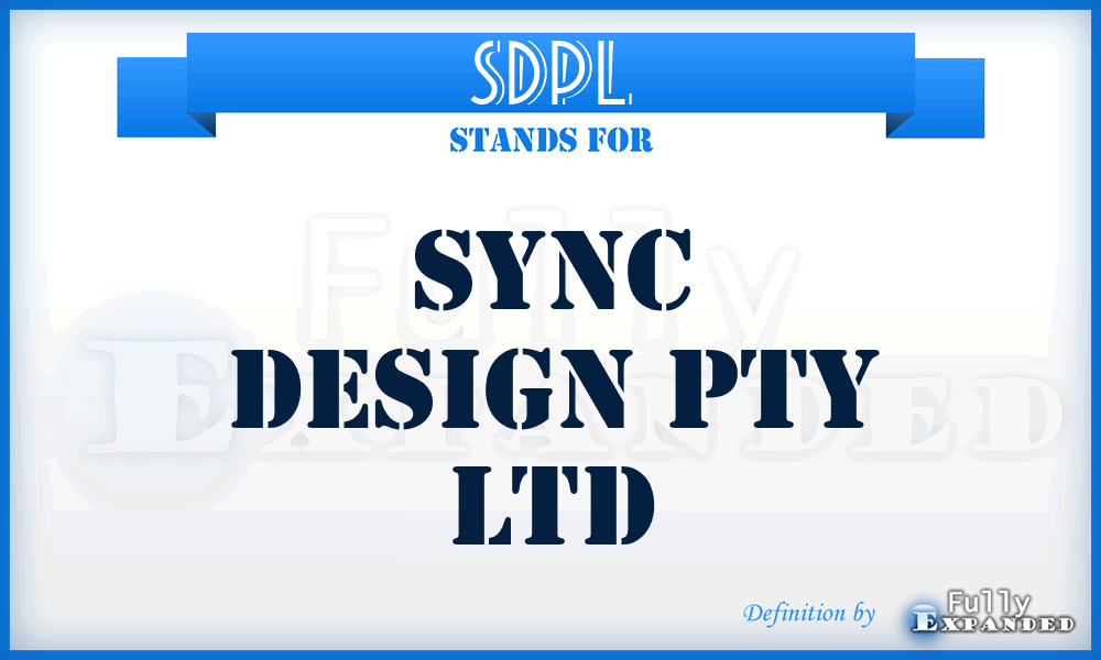 SDPL - Sync Design Pty Ltd