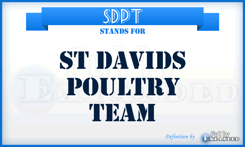 SDPT - St Davids Poultry Team