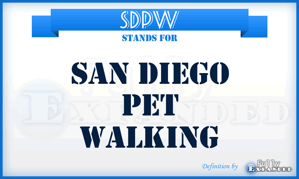 SDPW - San Diego Pet Walking