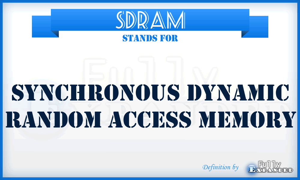SDRAM - synchronous dynamic random access memory