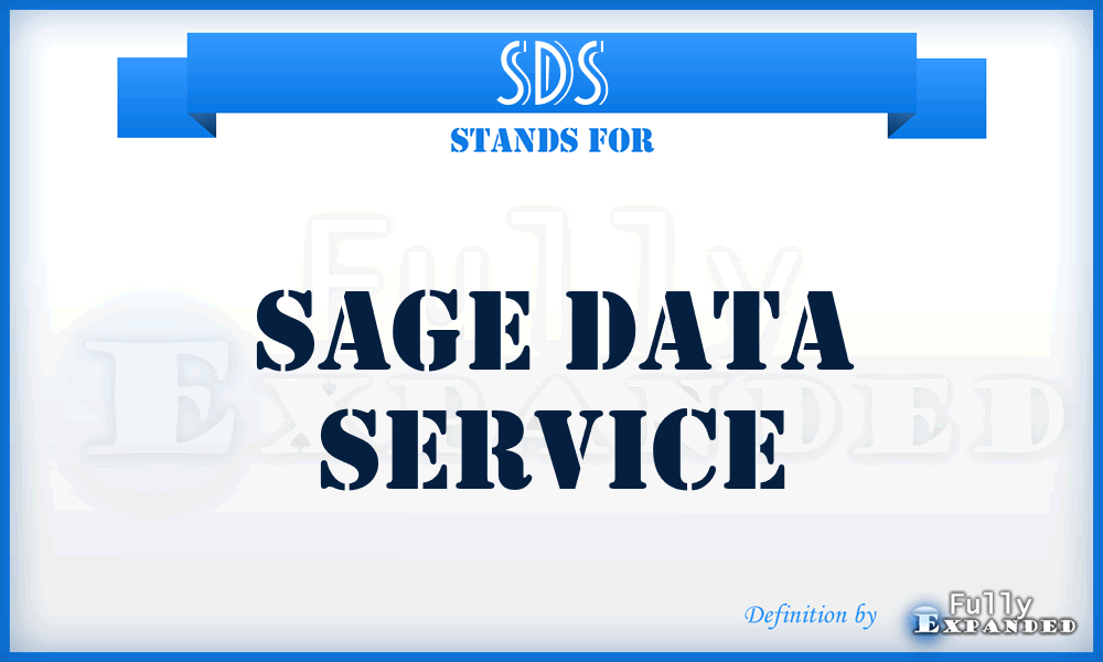 SDS - Sage Data Service