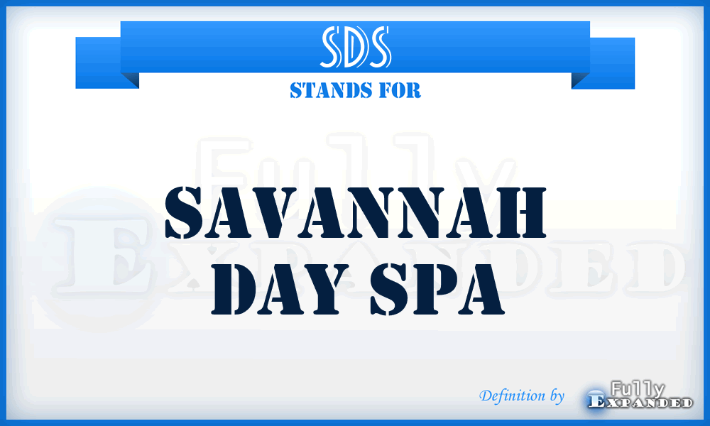 SDS - Savannah Day Spa
