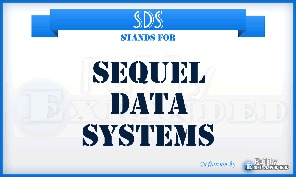 SDS - Sequel Data Systems