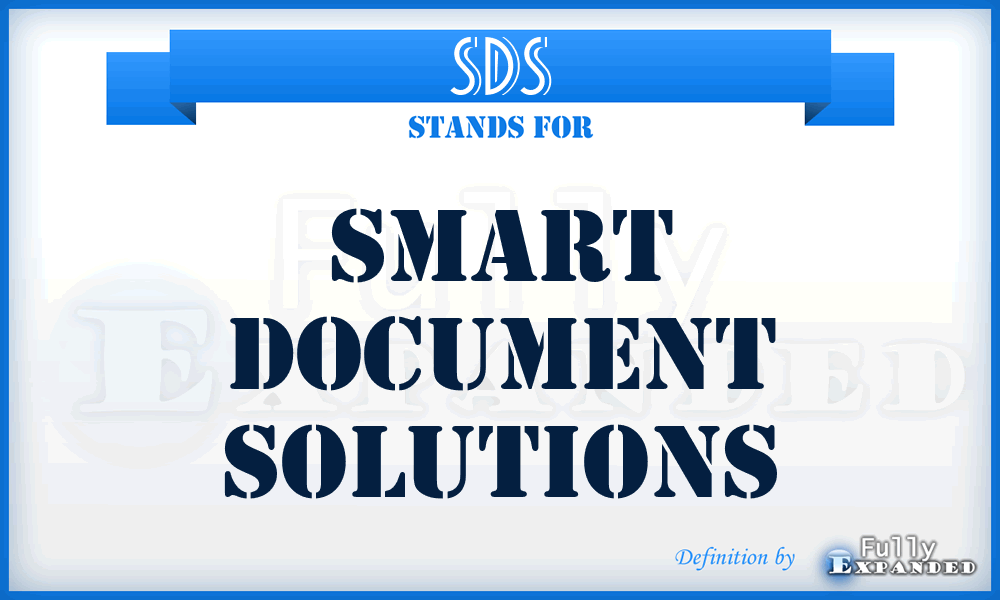 SDS - Smart Document Solutions