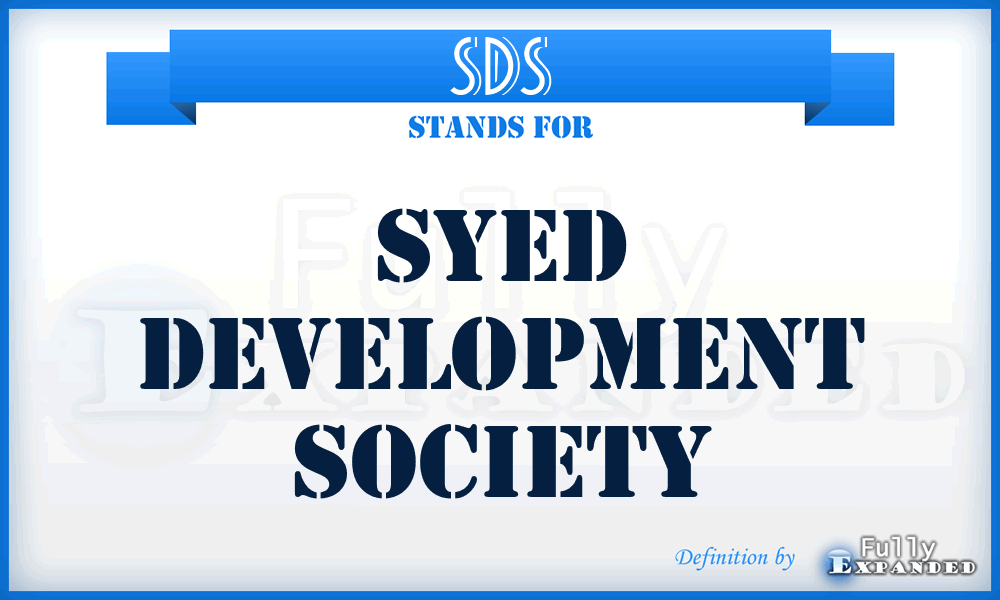 SDS - Syed Development Society