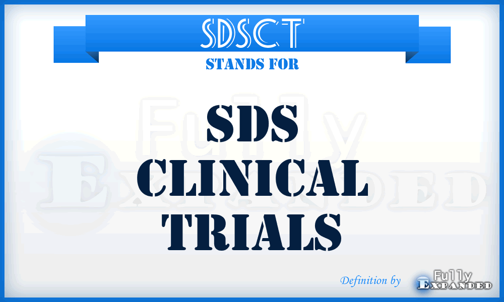 SDSCT - SDS Clinical Trials