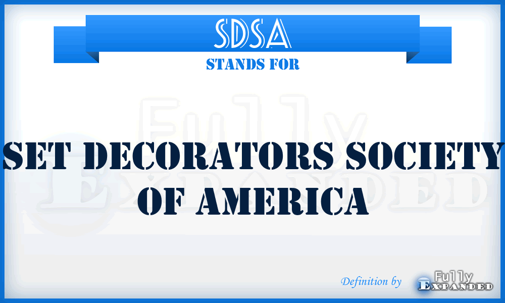 SDSA - Set Decorators Society of America