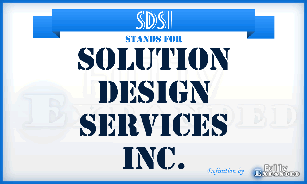 SDSI - Solution Design Services Inc.