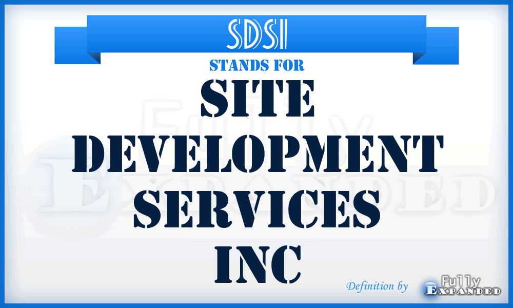 SDSI - Site Development Services Inc