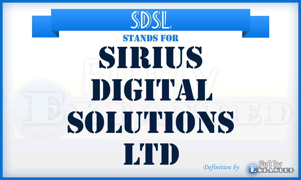 SDSL - Sirius Digital Solutions Ltd