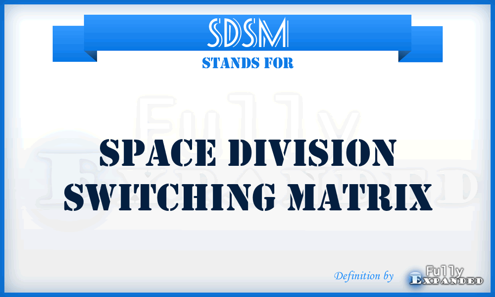 SDSM - space division switching matrix