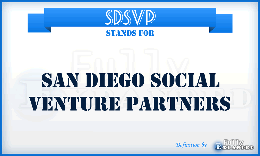 SDSVP - San Diego Social Venture Partners